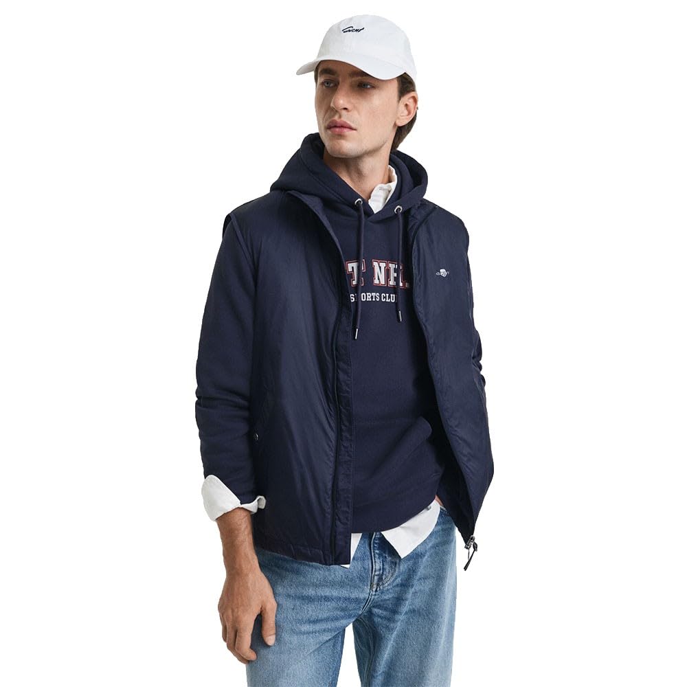 GANT Light Insulated Vest Chaleco, Azul Noche, M Hombres