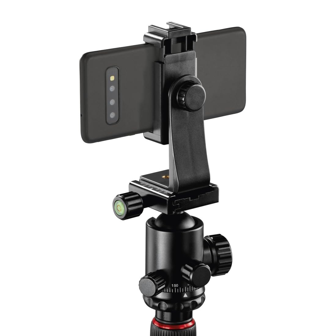 Hama Ramble II Duo - Trípode para cámara 2 en 1 y Soporte para teléfono móvil con Soporte para teléfono móvil, trípode Estable y Ligero de Carbono, trípode para Fotos de 3 Posiciones Extensible máx.