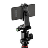 Hama Ramble II Duo - Trípode para cámara 2 en 1 y Soporte para teléfono móvil con Soporte para teléfono móvil, trípode Estable y Ligero de Carbono, trípode para Fotos de 3 Posiciones Extensible máx.