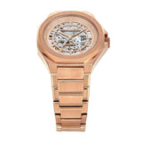 Armani Exchange Orologio da Donna, Movimento automatico a tre lancette e cassa da 36 mm con cinturino in Acciaio inossidabile, Tono Oro