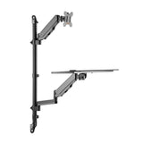 My Wall HL64L - Soporte de Pared para Monitor (17-32), Color Negro, Altura Ajustable, inclinable, Giratorio