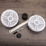 Pyle PLMRX67 Blanco altavoz - Altavoces (2.0 canales, Alámbrico, Terminal, 65 - 20000 Hz, 4 Ω, Blanco)