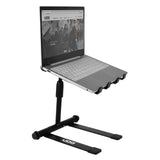 UDG Ultimate-DJ-Gear.COM Soporte para portátil Ajustable en Altura Color Negro - Estante telescópico Ajustable en Altura para portátil Que Gira 360°, Adecuado para DJs móviles y músicos electrónicos
