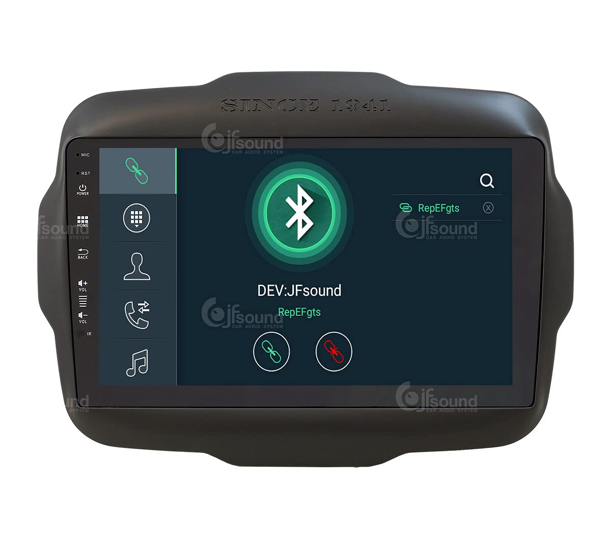 Jf Sound car audio system Autorradio de Ajuste Personalizado para Jeep Renegade Android GPS Bluetooth WiFi Dab USB Pantalla táctil Full HD 9" procesador de 8 núcleos y comandos de Voz