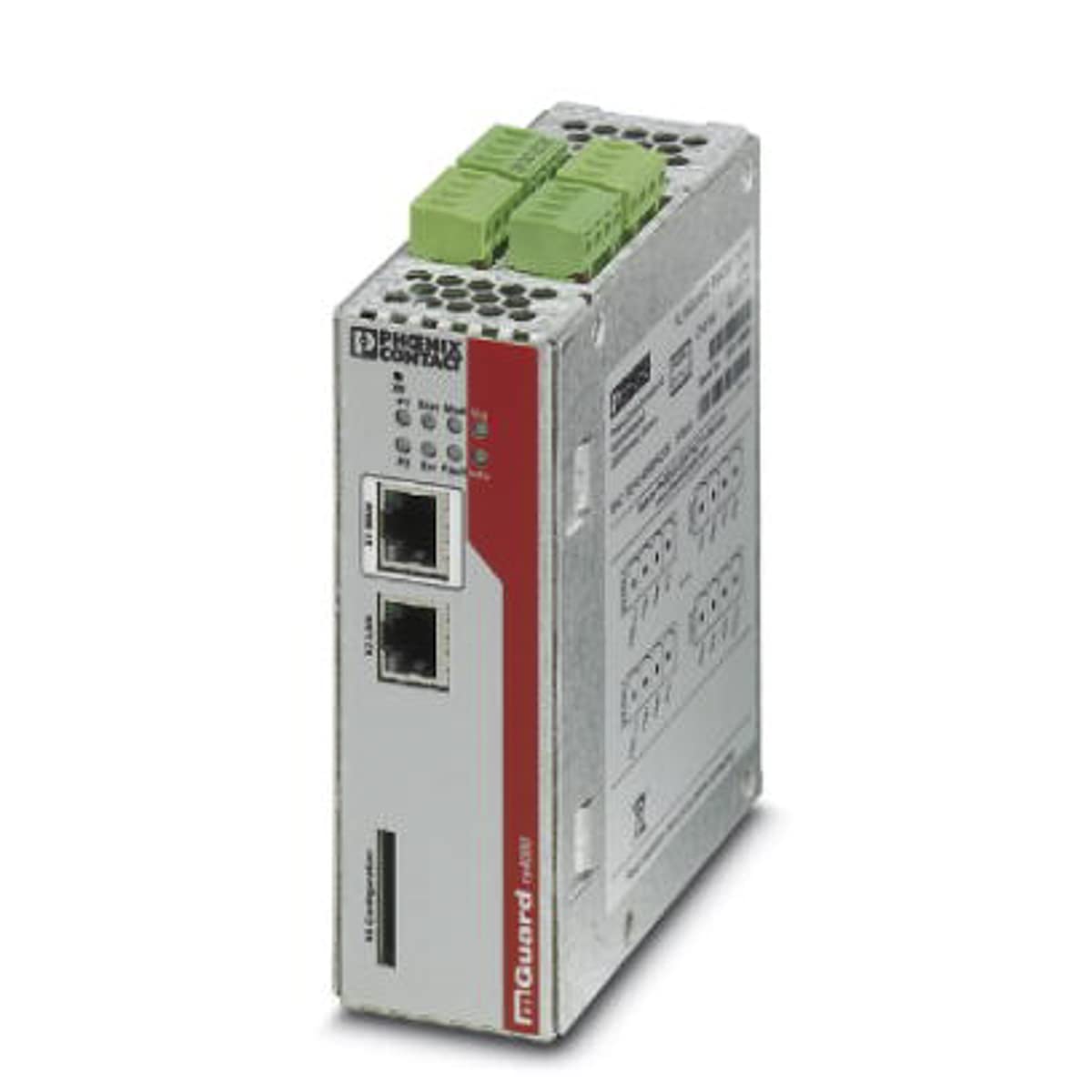 PHOENIX CONTACT FL MGUARD RS4000 TX/TX-P - Dispositivo de seguridad para aplicaciones de proceso, 10/100 Mbit/s, NAT, cortafuegos, túnel de 250 VPN, Inspector MODBUS, Inspector OPC