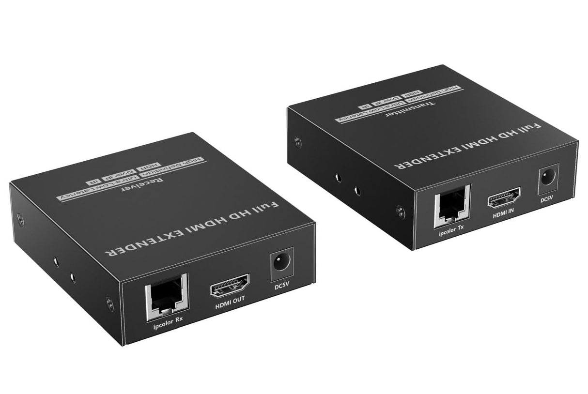 PremiumCord Extensor HDMI Sin Comprimir Para 150 m Sobre Lan, Sobre Ip, Full HD 1080p 60Hz, HDR10, HDCP 1.4, Transmisión Ir, Carcasa Metálica