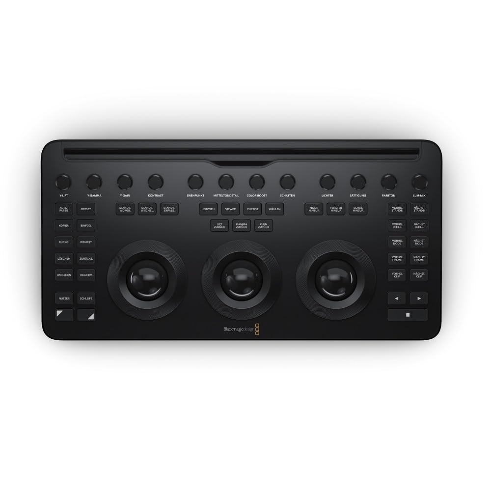 Blackmagic Design Davinci Resolve Micro Color Panel with Keyboard Labeling in German