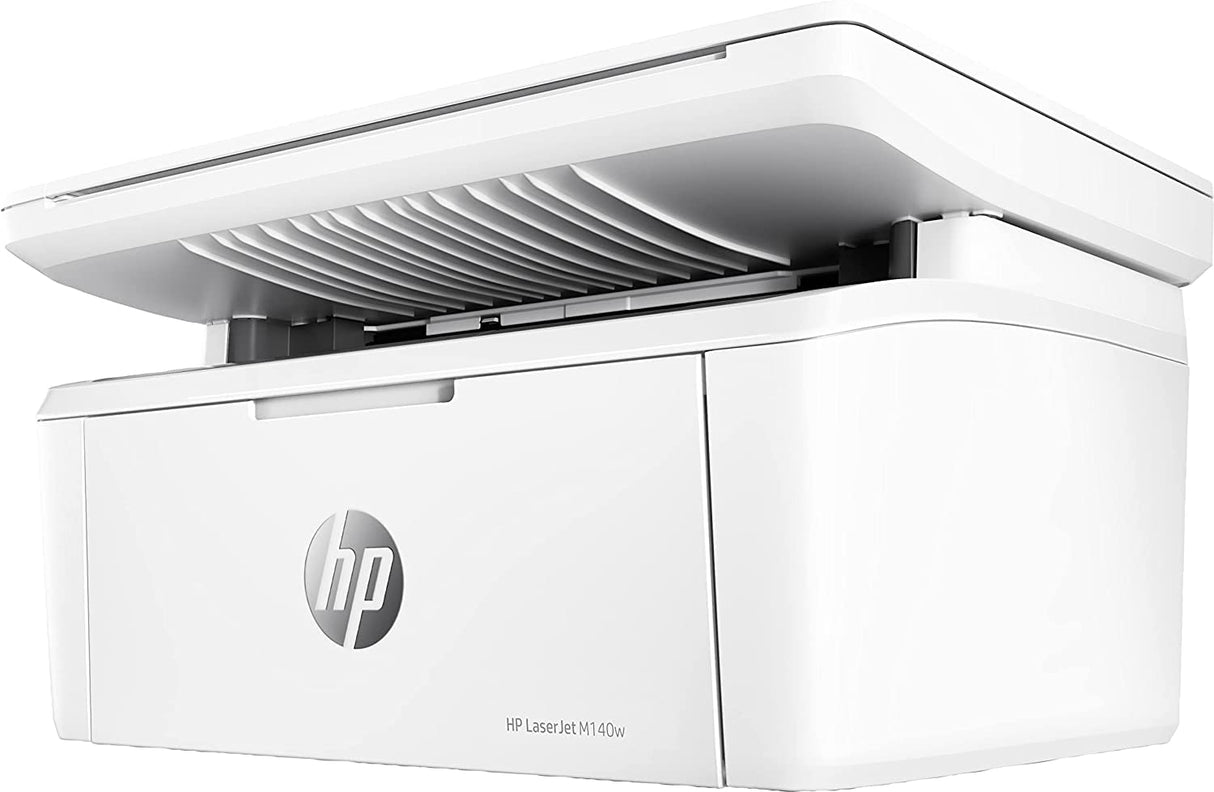 HP LaserJet M140w 7MD72F, Impresora Láser A4 Multifunción Monocromo a Doble Cara Manual, Escaner, Copiadora (20ppm, Wi-Fi, Wi-Fi Direct, USB 2.0, Procesador 500MHz, Memoria 64MB,HP Smart App) Blanca