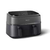 Philips Airfryer Dual Basket Serie 3000, 9L, Freidora de aire con 2 cestas, Kit Desayuno, Tecnología Rapid Air, 99% menos de grasa, ahorro de energía, ideal para familias, App HomeID (NA350/03)