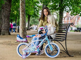 Huffy Bicicletta Pollici Bicicleta de 16 Pulgadas Disney Frozen Luxury, Bebés niñas, Azul Claro