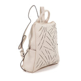 Abbacino Mochila de mujer en piel troquelada beige