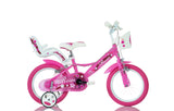 SCH Roses 14" Rosa-4-6 Años Bicicleta niño, Bebés niñas, Rosa