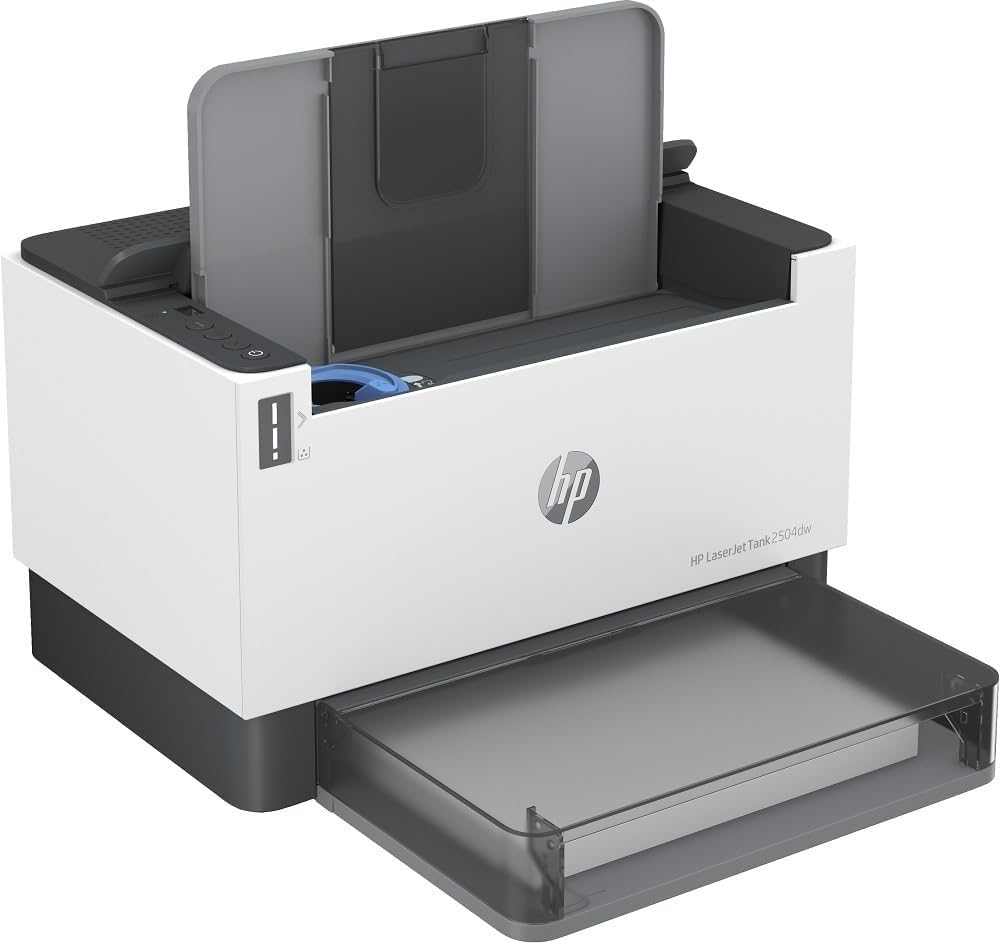 HP LaserJet Tank 2504dw 2R7F4A, Impresora Láser A4 con Deposito de Toner, Impresión a Doble Cara Automática, Wi-Fi, HP Smart App, Pantalla LCD Icon, Blanca y Negra