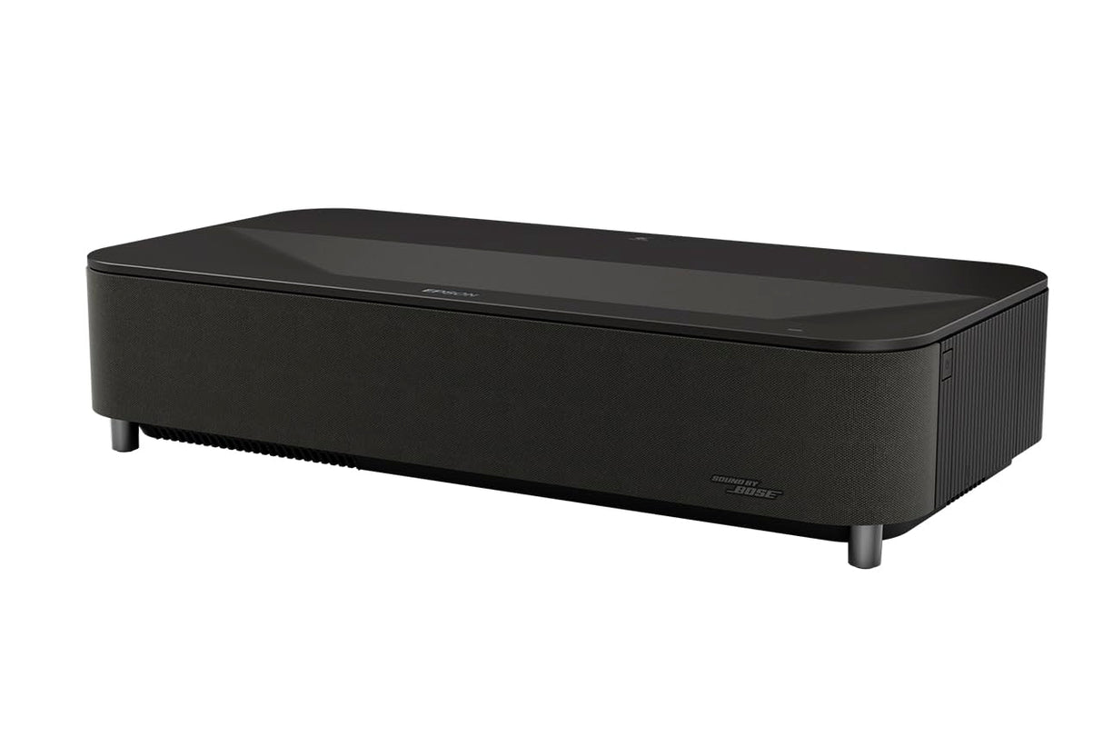 Epson Lifestudio Grand Plus EH‑LS970B | Proyector TV Láser de Ultracorto Alcance | Cine en Casa 4K | 4.000 Lúmenes | Imagen IA | Sonido BOSE | GoogleTV | Pantalla 150 Pulgadas | Garantia5 Años | Negro