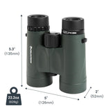 Celestron 71333 Nature DX de 10 x 42 mmPrismáticos Celestron 71333 con Lente Multicapa, Cristal de Prisma BaK-4 y Funda de Transporte, Verde