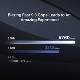 MERCUSYS MR47BE-Router Wi-Fi 7 de Triple Banda BE9300,5760 Mbps en Banda 6G,Operación Multi-Link(MLO),4× Puertos 2.5G, 320 MHz,4KQAM,EasyMesh,6 Antenas,WPA3,App config 【Nuevo】