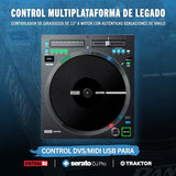RANE Twelve MKII - Controlador DJ Midi Motorizado, Giradiscos de 12’’ Estilo Vinilo con Control DVS y USB Midi para Traktor, Virtual DJ & Serato DJ
