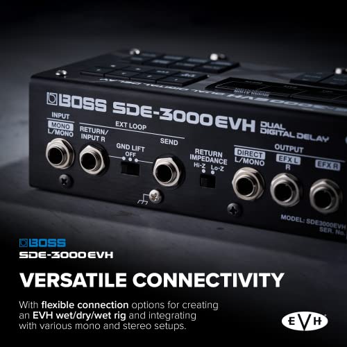 Pedal de delay digital doble edición especial Eddie Van Halen BOSS SDE-3000EVH | 8 auténticos presets de EVH | 2 pedales de delay SDE-3000 integrados
