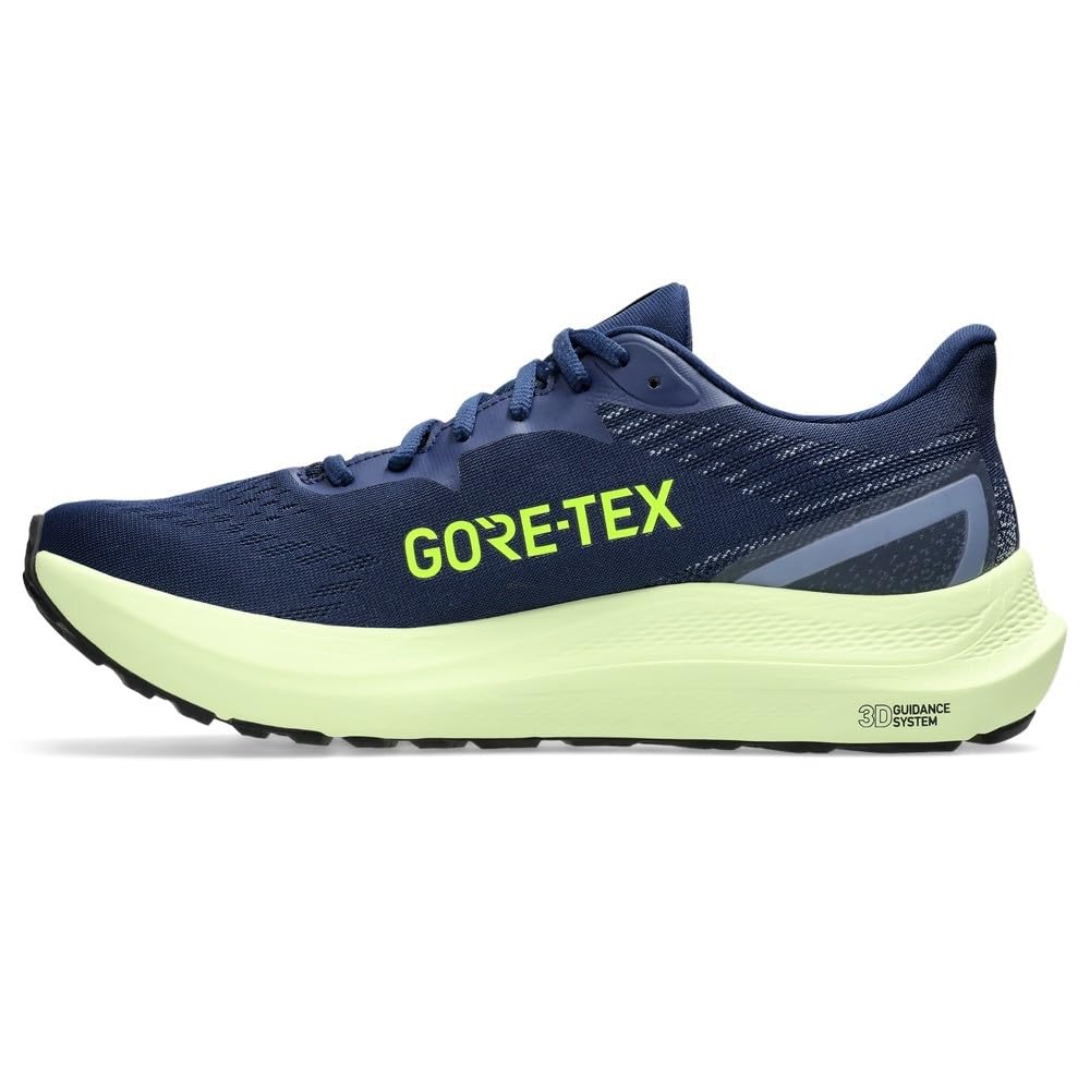 ASICS GT-2000 12 GTX, Sneaker Hombre, Blue Expanse Safety Yellow, 40.5 EU