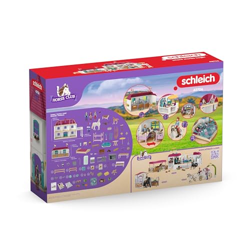 Schleich 42706 Casa de Campo Lakeside y establo, a Partir de 5 años, Horse Club - playset, 179 Piezas