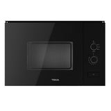 TEKA Microondas Integrable, Capacidad 20 L, 5 Niveles de Potencia, 800 W, Cristal Negro, Plato Giratorio 25,5 cm, Modelo ML 820 FI BK