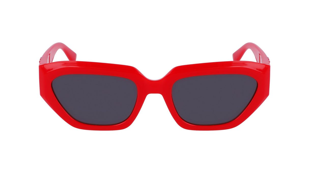 Calvin Klein Jeans Unisex Adult Sunglasses CKJ23652S - Strawberry Red with Solid Grey Lens