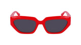 Calvin Klein Jeans Unisex Adult Sunglasses CKJ23652S - Strawberry Red with Solid Grey Lens