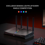 TP-Link Archer GE230 Wi-Fi 7 Gaming Router, WiFi de Doble Banda BE3600, 2 Puertos × 2,5 Gbps + 3 × Puertos Gigabit, MLO, HomeShield, USB 3.0, EasyMesh, Red privada para Gamers, iluminación RGB sin