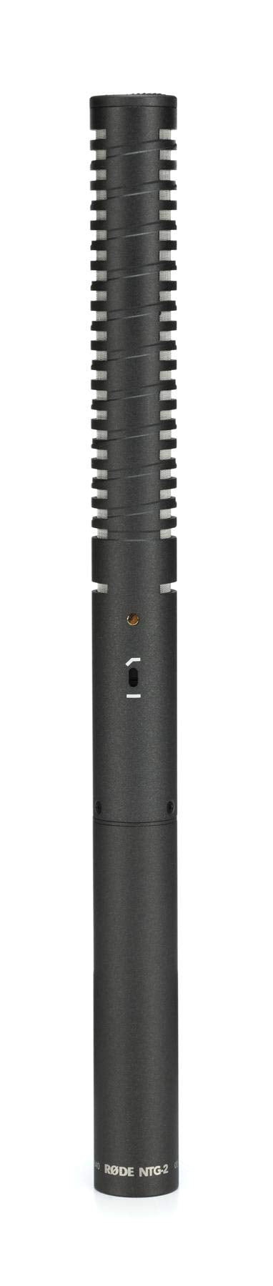 RØDE NTG2 Micrófono de cañón de condensador supercardioide multialimentado premium RØDE NTG2 para grabación en exteriores, foley y locuciones