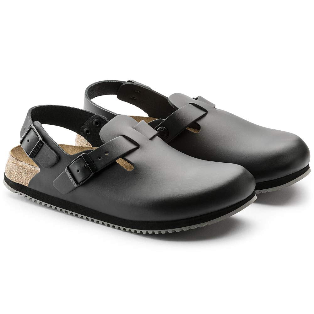 Birkenstock - Zuecos de Cuero Unisex, Color Negro, Talla 41