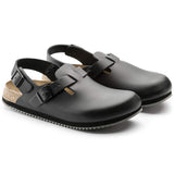 Birkenstock - Zuecos de Cuero Unisex, Color Negro, Talla 41