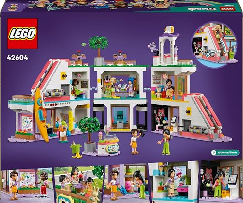 LEGO Friends Centro Comercial de Heartlake City Juguete de Casa de Muñecas apra el Juego de Rol, Maqueta de Construcción con Mini Muñecos de Personajes, Regalo para Niñas y Niños de 8 Años o Más 42604