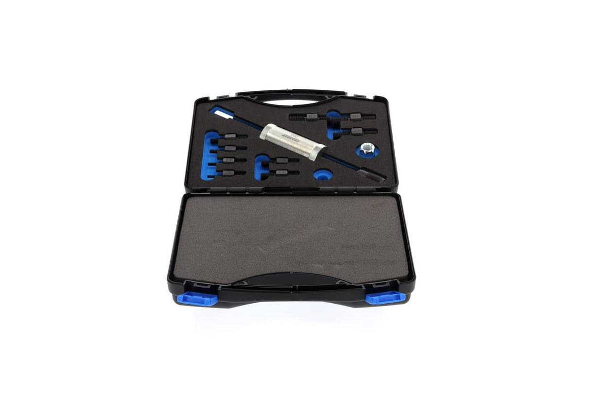 GEDORE Juego de adaptadores de rosca con martillo deslizante, Set para aplicaciones de 1 agujero, 9 adaptadores M10-M4 hasta M14x1,5-M18, 1.81/K-12