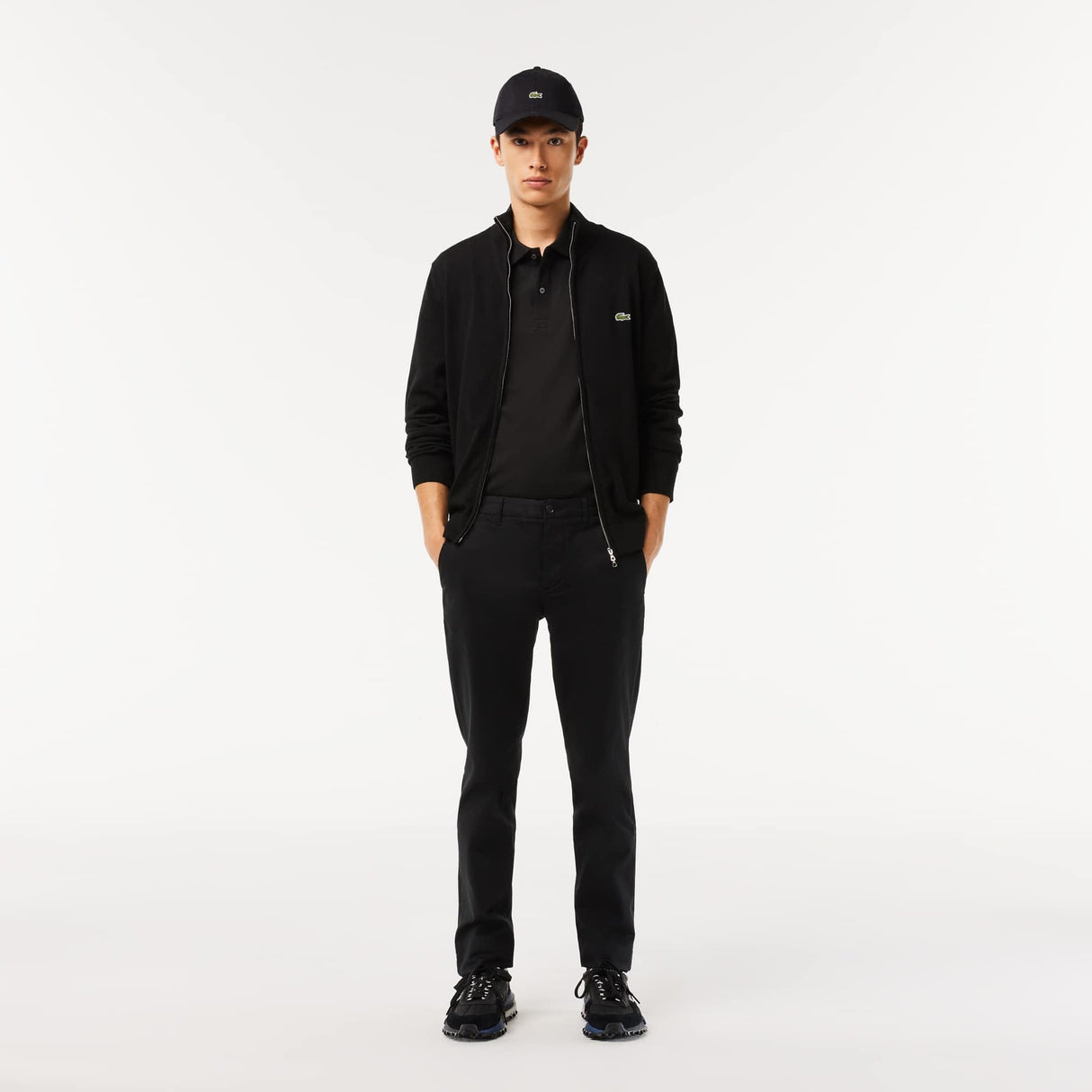 Lacoste Hh2661 Pantalones Chinos Slim fit, Negro, 36W x 34L para Hombre