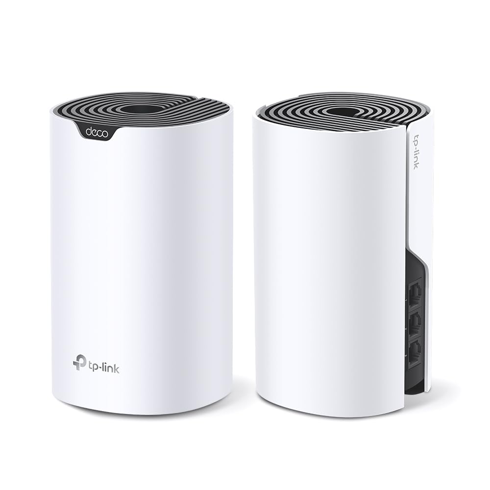 TP-Link Deco E2(2-Pack) - Sistema Wi-Fi Mesh AC1900, 2xPuertos 100/10 Mbps, hasta 50 ㎡, MU-MIMO, Blanco