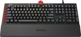AOC AGON AKG700 Teclado de gaming - Teclado para PC con distribución en alemán e interruptores Cherry MX Red, Anti-Ghosting, N-Key Rollover y software programable AOC G-Tools, negro
