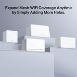 Mercusys TP-Link Halo H37BE Mesh Wi-Fi 7 BE6500Mbps Dual-Band, 2 Puertos WAN/LAN de 2.5G, 1 Puerto Gigabit WAN/LAN, Cubiertos hasta 460m2, 4K-QAM, MLO, Multi-RUs, OFDMA, Control por aplicación, WPA3