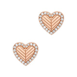Emporio Armani Pendientes de plata de ley para mujer, oro rosa, EG3627221, talla única, Sin piedra preciosa, Oro Rosa Brillante