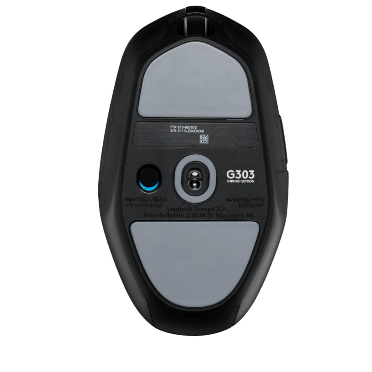 Ratón inalámbrico Logitech G303 Shroud Edition para juegos - Tecnología inalámbrica LIGHTSPEED - Sensor HERO 25K - 25600 DPI - 75 gramos - 5 botones - PC - Negro