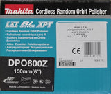 MAKITA DPO600Z PULIDORA ROTORBITAL BL 18V LXT 150MM, Multicolor (sin batería y cargador)