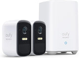 eufy Security eufyCam 2C Pro, Camara vigilancia WiFi Exterior, Camara de vigilancia Exterior,180 días de duración de la batería, 2K resolución, Sin Costo Mensual, Conjunto de Dos cámaras