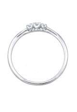 Elli PREMIUM Anillos Compromiso para Mujer con Diamantes (0,07 quilates) Confeccionado en Plata de Ley de 925.