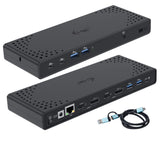 I-Tec Docking - Estación USB -A/-C TB Dual Dock Dual Display Dock PD 100W