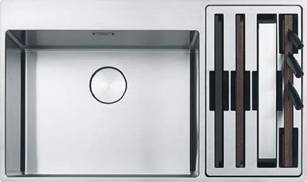 FRANKE - fregadero de cocina 1 bañera y 1/2 de 86 cm Box Center bwx 220 ? 54 ? 27 TL wa240bl