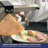 Louis Tellier - Máquina de Raclette Tradicional Brézière® Basalte Inox - 1/4 o 1/6 de Queso – 1-4 Pers - Rampas de Calentamiento Ajustables en Altura y Plegables - 230V - Made in France