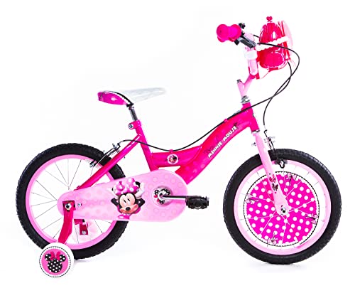 Huffy Bicicleta Pulgadas Minnie Luxury, Bebés niñas, Rosa, 16 pollici