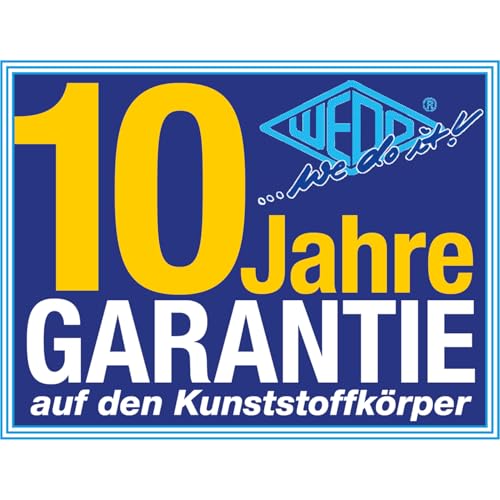 WEDO Taburete con Ruedas Super Step de plástico irrompible, con pie de Elefante, con Certificado TÜV GS, Fabricado en Alemania, Antideslizante, Altura Aprox. 43 cm, Capacidad de Carga 150 kg, Color
