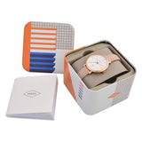 Fossil Jacqueline Reloj para mujer, movimiento de cuarzo con correa de acero o piel, Tono rosa claro y oro rosa, 36MM
