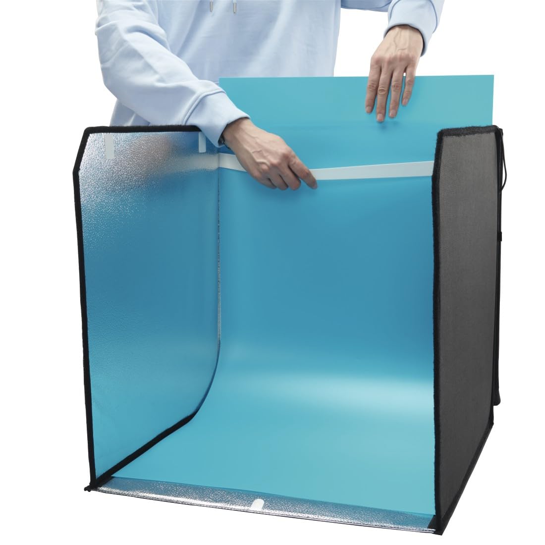 Hama Caja de Fotos, 50 x 50 cm (Estudio fotográfico, Mini Estudio fotográfico, Caja de luz, Caja de luz, Caja Ligera, Caja Blanca, Pantalla Verde, Tienda de luz, Cubo de Fotos, para fotografía de