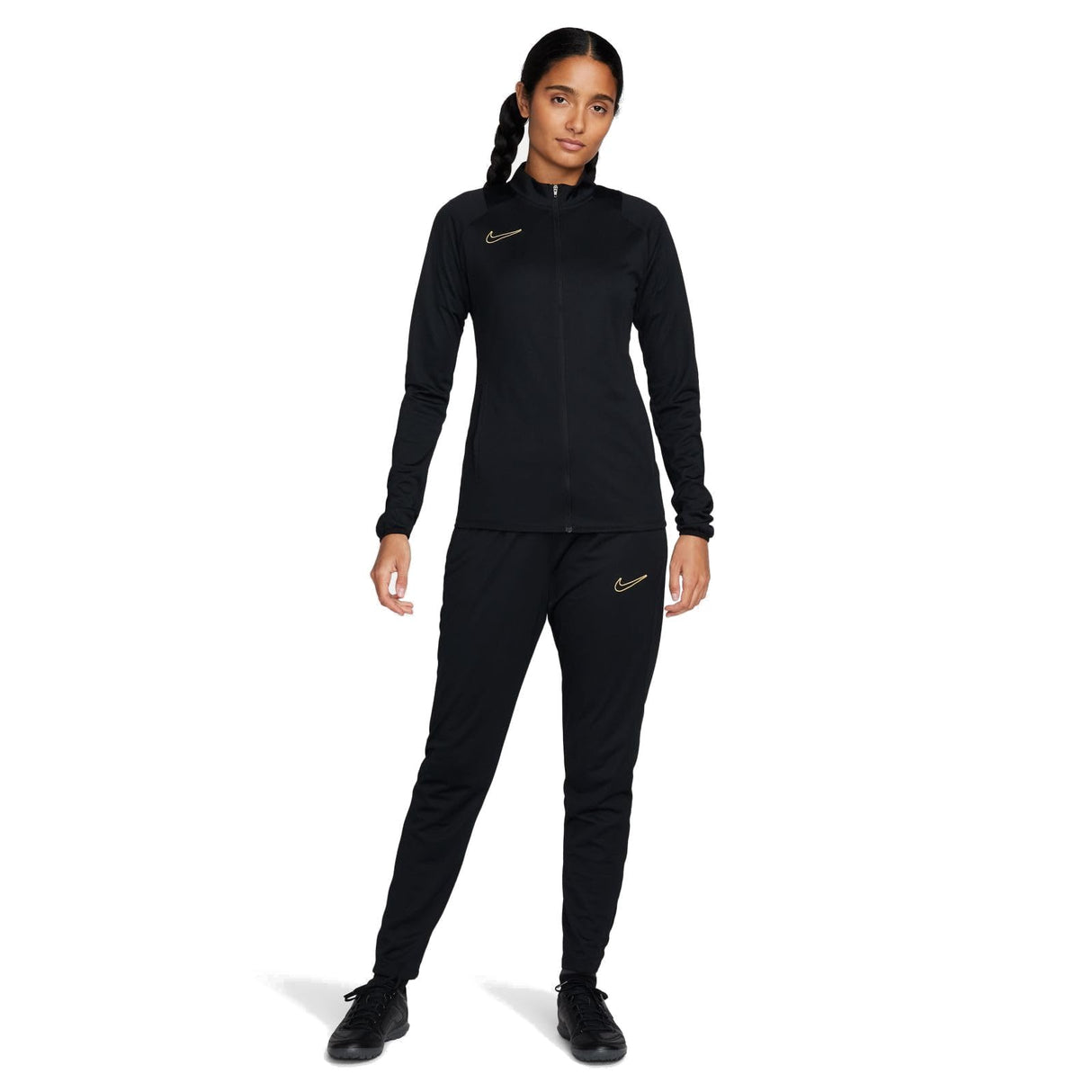 NIKE Academia Dri-fit Chándal, Negro y Dorado, S para Mujer